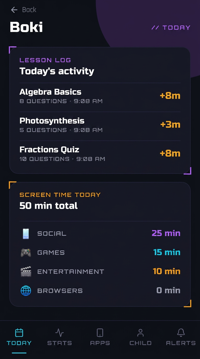 Qupiter parent mode — Activity
